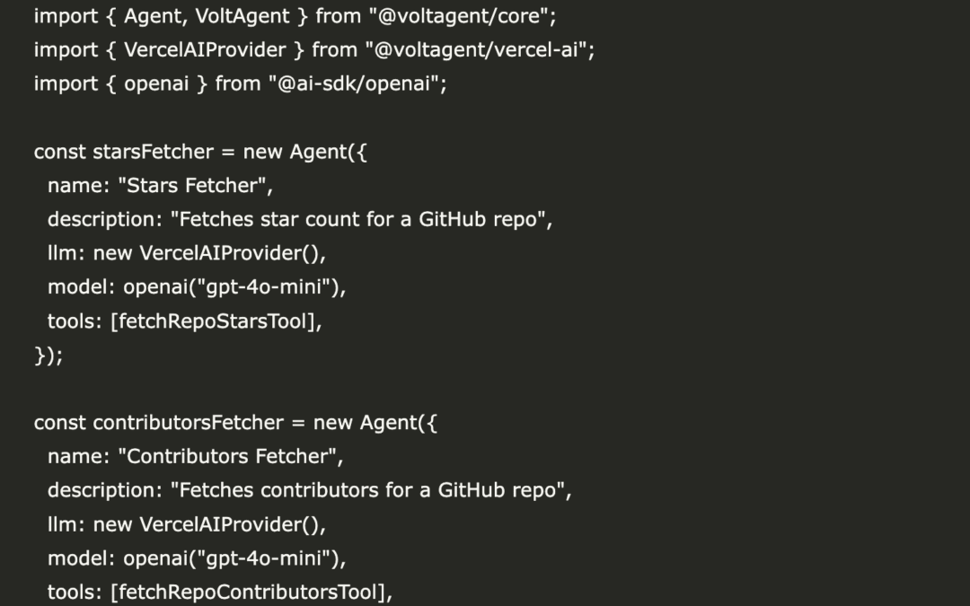 Encounter Voltagent: Typescript AI framework for building and orchestrating scalable AI agents